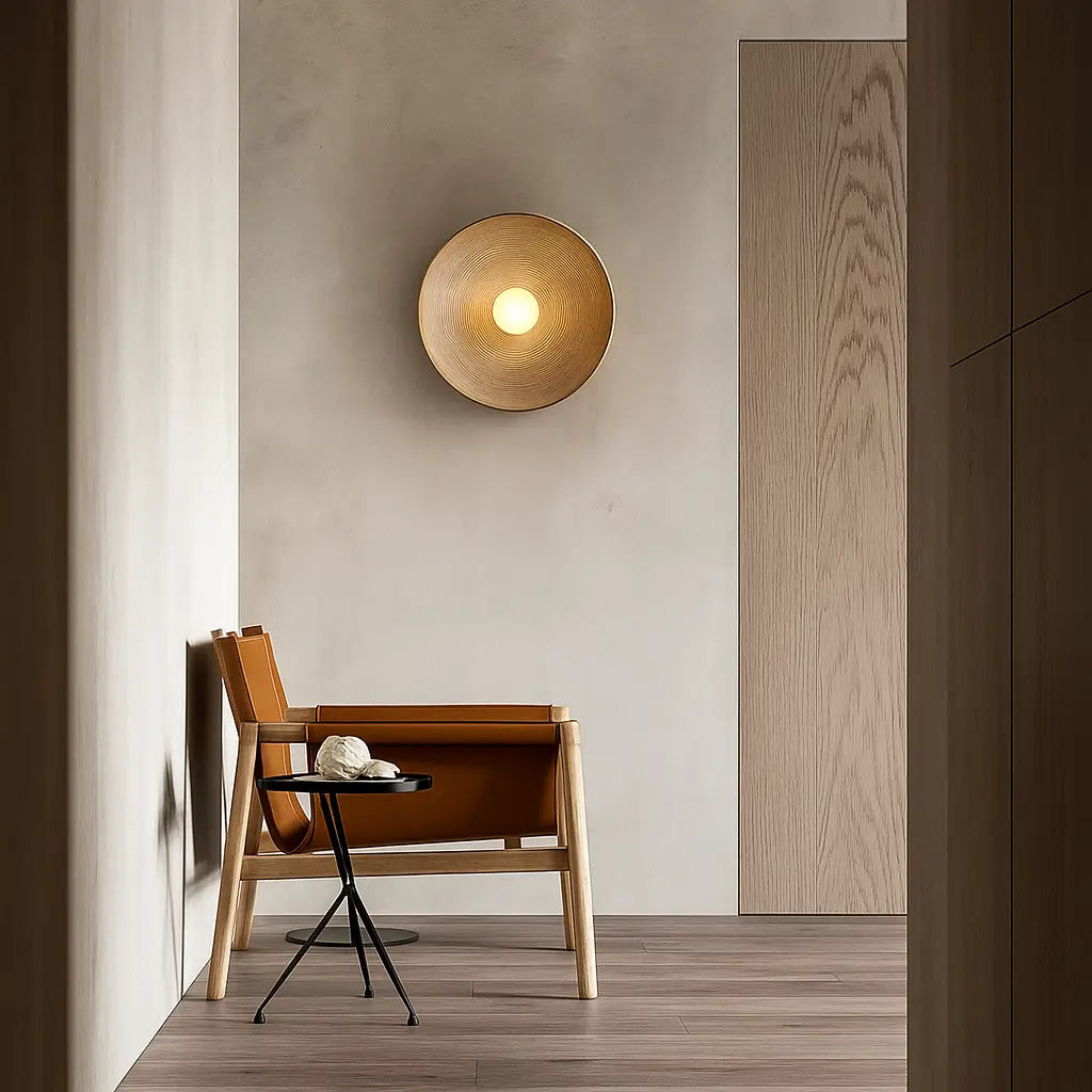 LUMINAIRE MAISON Applique LED, style wabi-sabi en résine, émet une lumière douce et chaleureuse.