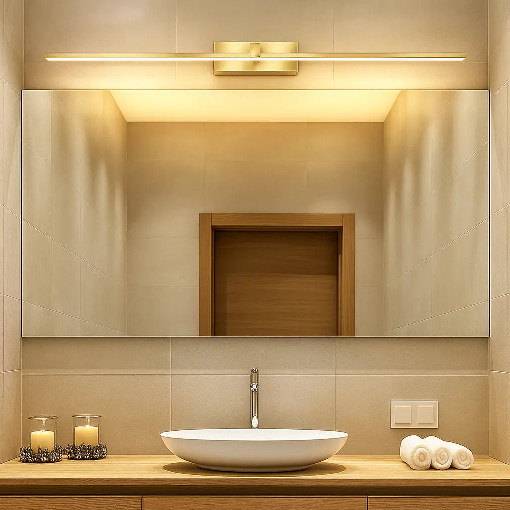 Luminaire mural LED blanc moderne IP44 en aluminium éclaire brillamment la salle de bain.
